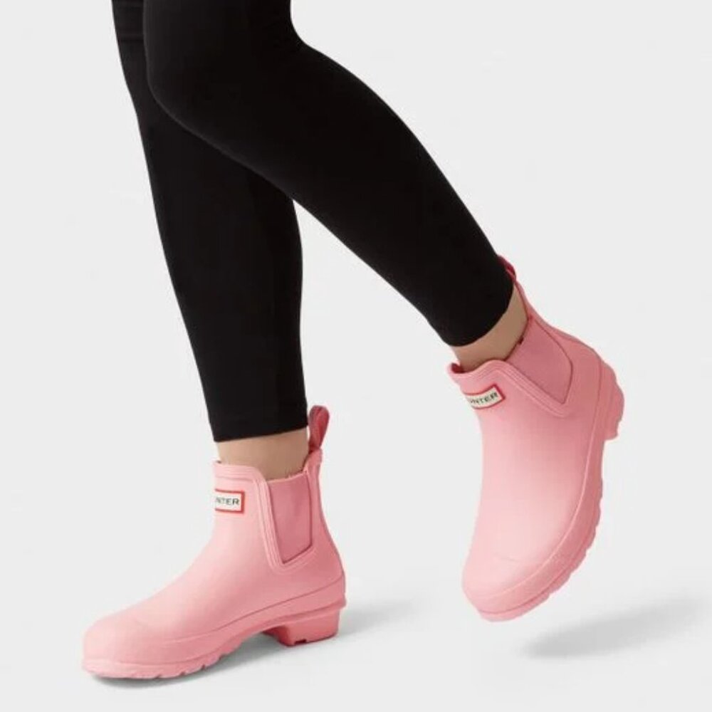 PINK HUNTER BOOTS SIZE 10 - color Purring Pink